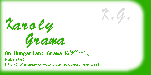 karoly grama business card